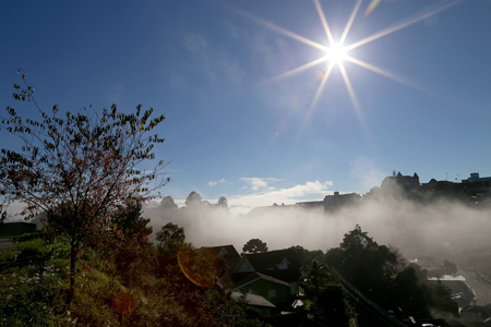 Manhã com frio e Neblina em Campos